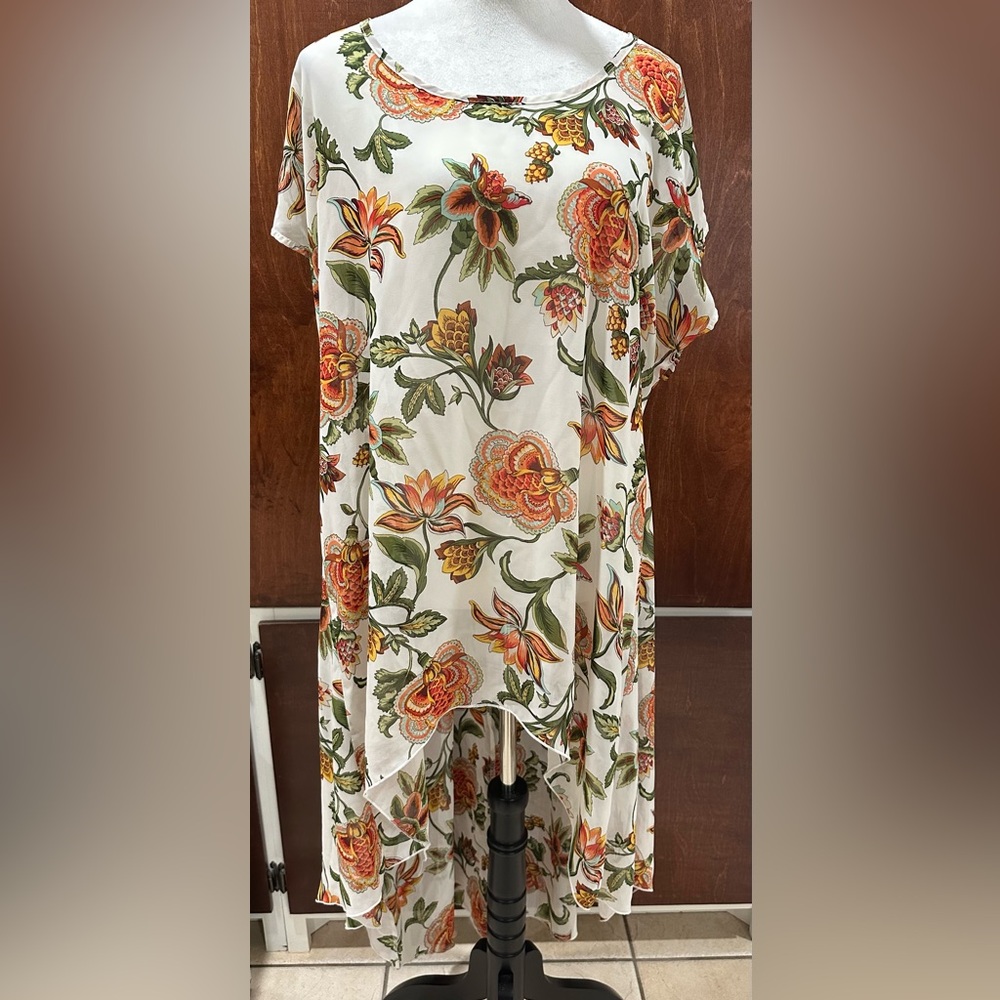 Floral Print Tunic Top